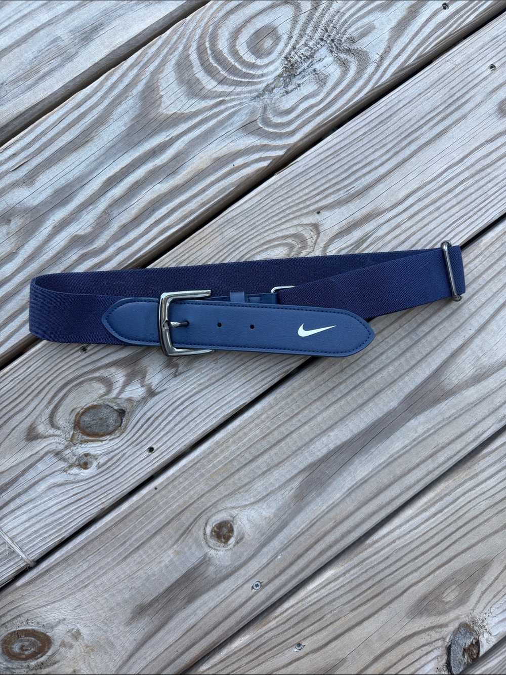 Nike Baseball Softball Belt Youth 20"-34" Navy Blue Adjustable Elastic Waist